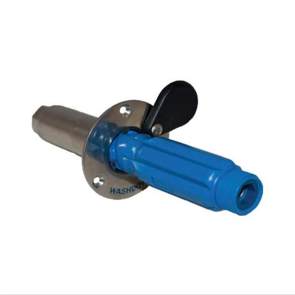 Stainless Steel DECK WASH 3 Groove Connector with Large Straight Hose Adaptor Fitting FLUSHER