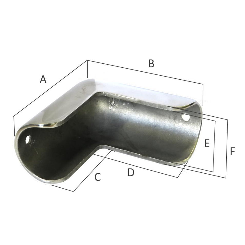 Stainless Steel Gunwale Corner Cap