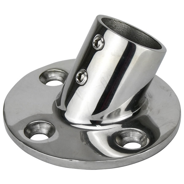 Stainless Steel Round Base Rail Fitting - 60 Degrees-Cassell Marine-Cassell Marine