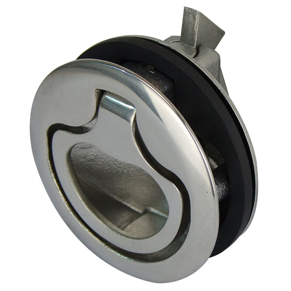 Stainless Steel Round Flush Pull Catch - Locking