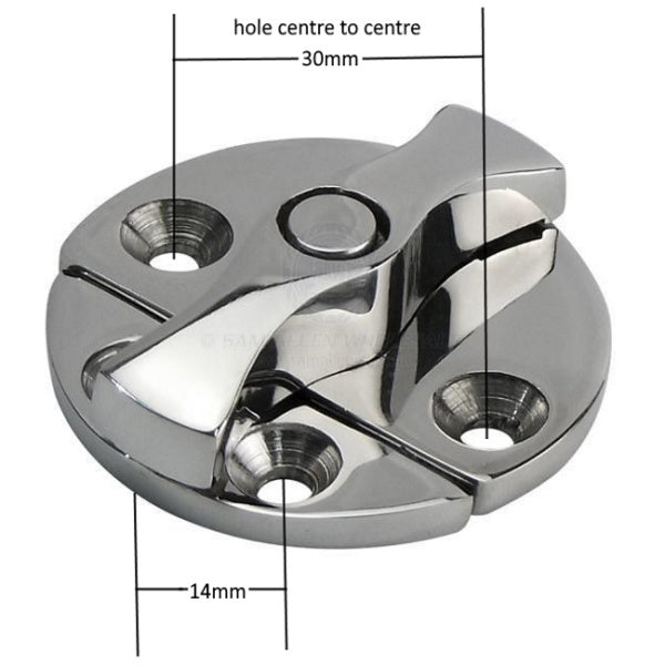 Stainless Steel Round Latch - 45mm
