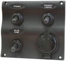 Switch Panel - Water Resistant 3 Gang-RWB-Cassell Marine