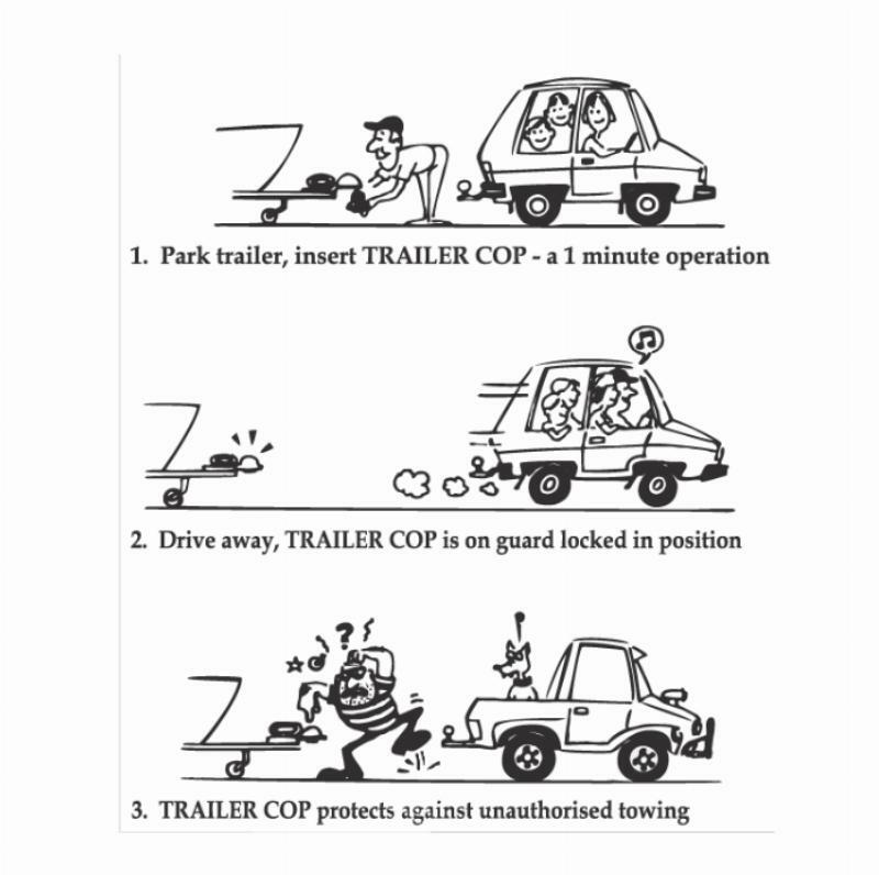 Trailer Cop - Trailer Lock Large Trailer Coupling Lock "Lock