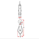 Trawl Block - Stainless Steel With Hook