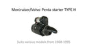 TYPE HMercruiser / Volvo Penta starter motor