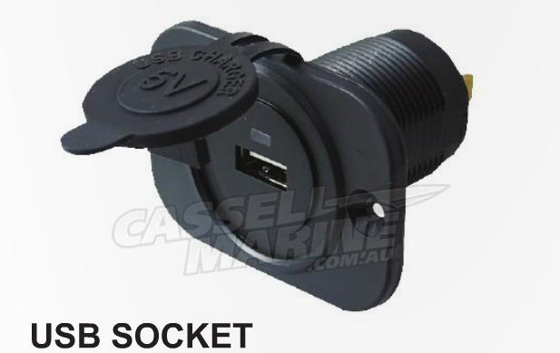 USB Socket Panel 1 Amp 12V - 5V-Cassell Marine-Cassell Marine