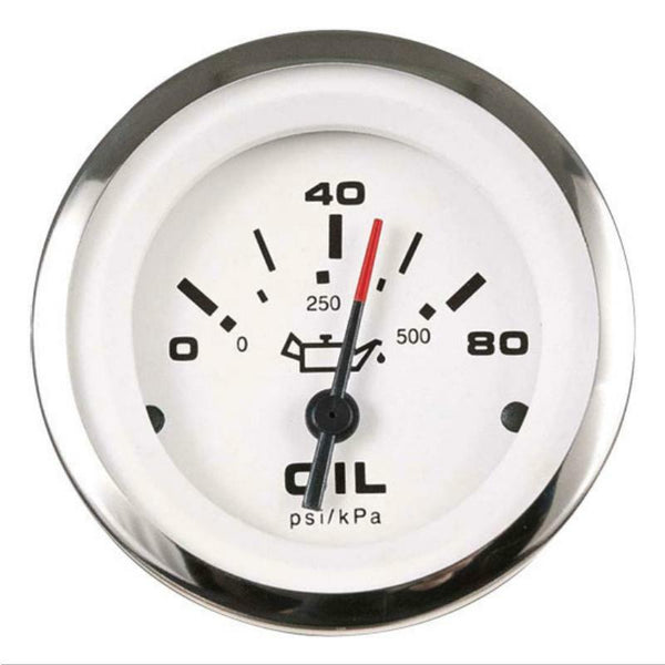 Veethree Instruments Lido Pro Domed Oil Pressure Gauge-BLA-Cassell Marine