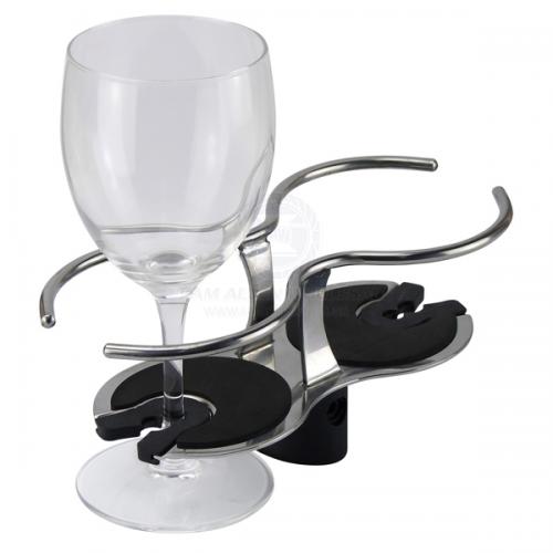 WINE GLASS / DRINK HOLDER - STAINLESS STEEL-SAW-Cassell Marine