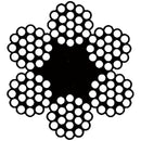 Wire Rope - 6 X 19 Construction Galvanised Wire - Grade 1570Mpa