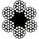 Wire Rope - 6 X 24 Construction Galvanised Wire - Grade G1570