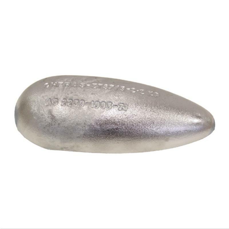 Zinc Streamlined Teardrop Anodes - No Strap